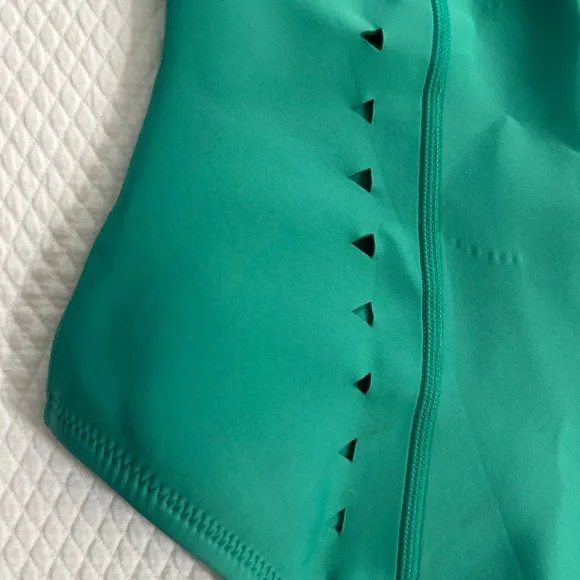 GIGI C Vibrant Green Cutout Swim Bodysuit - Picture 10 of 12